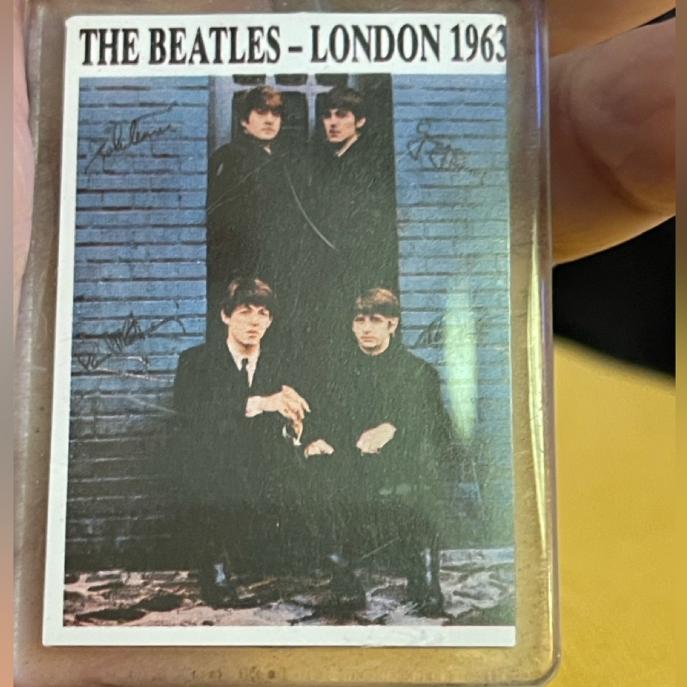 Beatles Keychain reproduction of "The Beatles - London 1963" poster